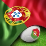 Portuguese flag and ball